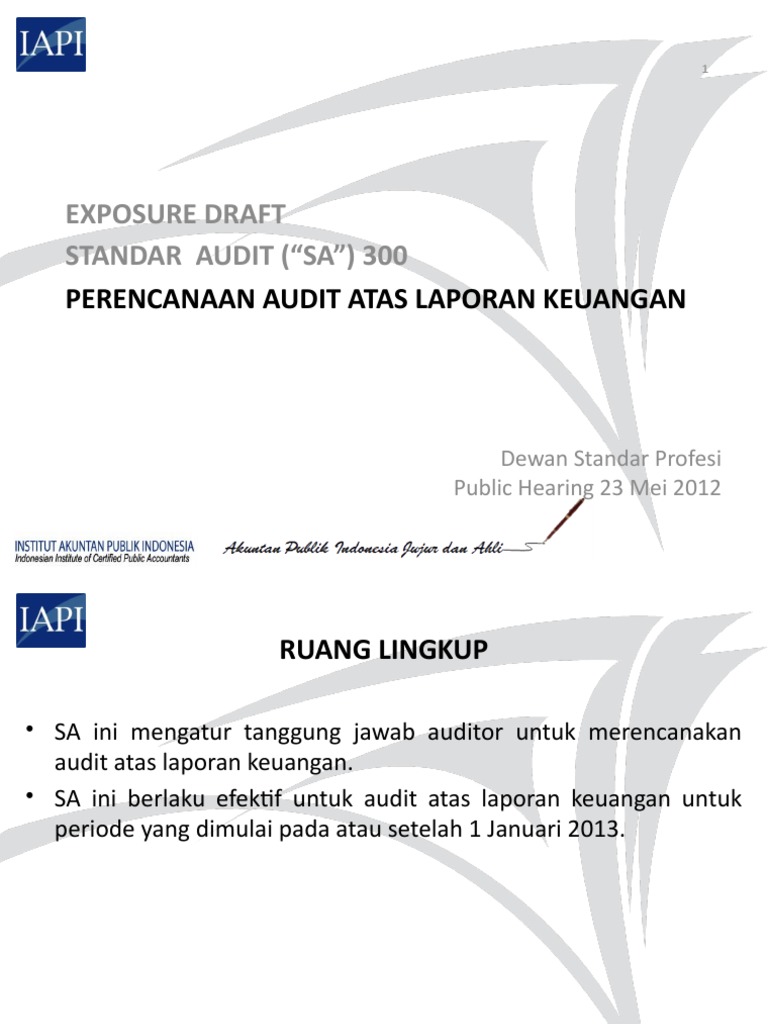 Perencanaan Audit SA 300 dan Risiko | PDF | Bisnis