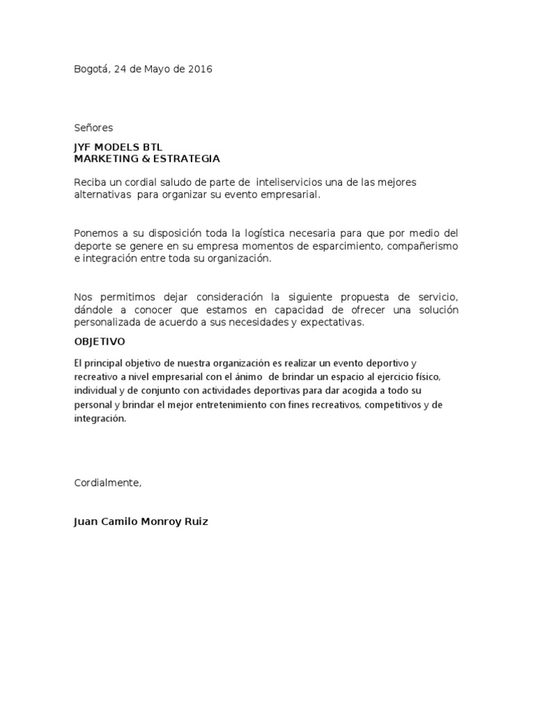 Carta de Propuesta para Modificar | PDF
