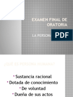 Examen Final de Oratoria