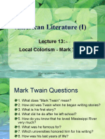 American Literature (I) : Local Colorism - Mark Twain