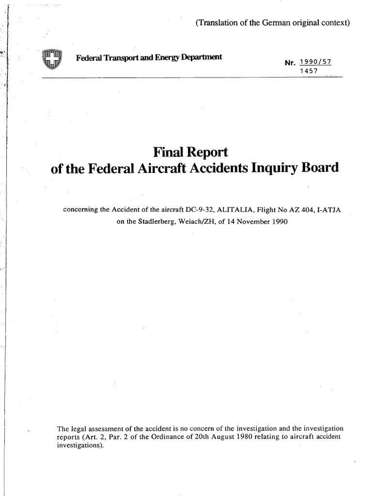 Alitalia 404 Air Traffic Control Flight Recorder