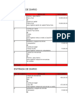 Registros de entrada de diario de operaciones