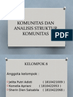 KOMUNITAS DAN ANALISIS STRUKTUR KOMUNITAS KLPK 8