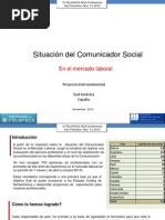 Diagnóstico Situación Laboral del Comunicador Social. ( Latinoamérica - España)