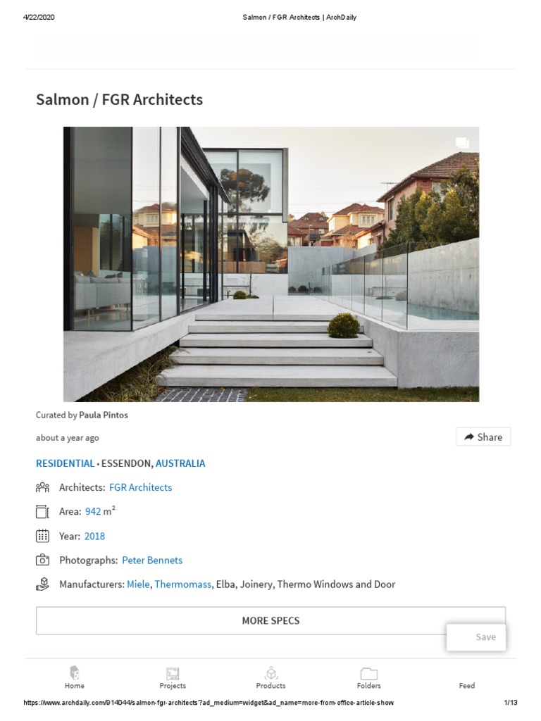 Salmon - FGR Architects - ArchDaily | PDF | Buildings And Structures ...