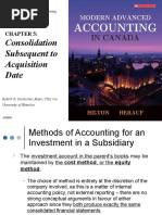 Consolidation Subsequent To Acquisition Date: AFM491 Advanced Financial Accounting