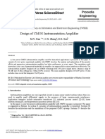 Design of CMOS Instrumentation Amplifier: Procedia Engineering