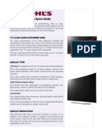 Television Specs Guide: TV Class (Display/Screen Size)