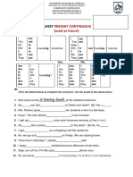 Grammar Worksheet: Present Continuous (Used As Future)