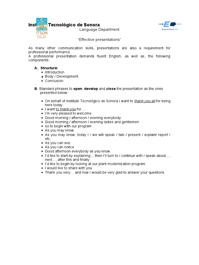 Effective Presentation Skills Guide | PDF | English Language | Languages