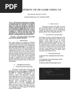 Development of 3D Game Using C#: Abstract-The Goal of Our Game Project Is To Design A