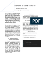 Development of 3D Game Using C#: Abstract-The Goal of Our Game Project Is To Design A