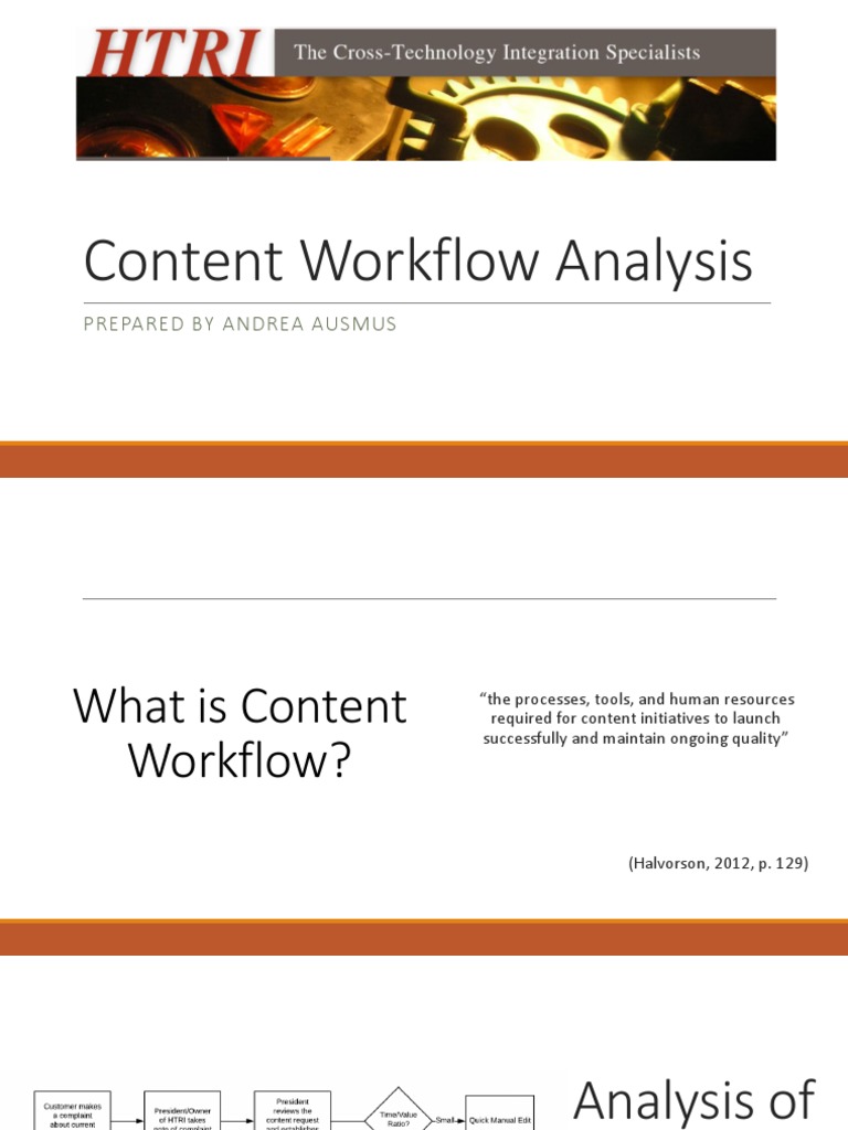 Content Workflow Analysis: Prepared by Andrea Ausmus | PDF | Search ...