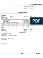 Please Supply Lens As Per Following Details