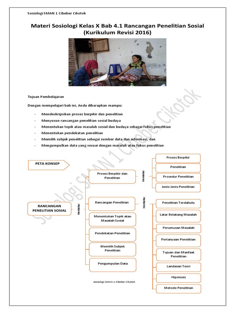 Materi Sosiologi Kelas X Bab 4 1 Rancangan Penelitian Sosial Kurikulum Revisi 2016