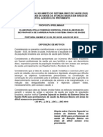 CARREIRA ESPECIAL no âmbito do Sistema Único de Saúde - Proposta final entregue ao ministro da saúde