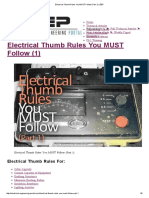 Electrical Thumb Rules You MUST Follow (Part 1) - EEP
