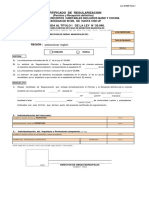 Certificado de Regularización (Permiso y Rcepción Definitiva) (Solicitudes exentas de pago de Derechos Municipales)