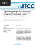 Evaluation of Visual Serum Indices Measurements and Potential False Result Risks in Routine Clinical Chemistry Tests in Addis Ababa, Ethiopia