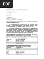 Contact Details For Proper Recipients of Maritime Security - Related Communications