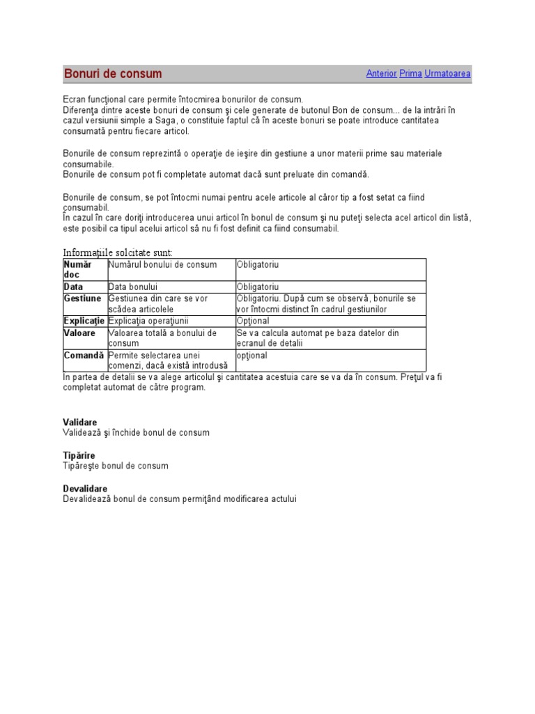 Bonuri De Consum Saga