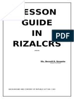 Lesson Guide in RIZALCRS