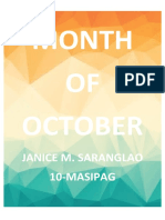 Month-by-month October journal entries