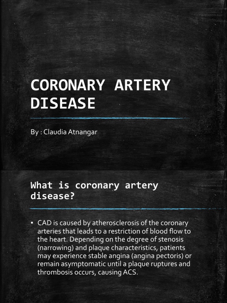 Coronary Artery Disease | PDF | Coronary Artery Disease | Atheroma