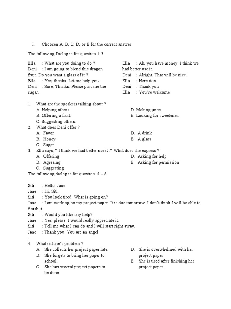 50 Soal UAS Kelas 11 Semester 2 Lengkap Jawaban Pilihan dan Esai
