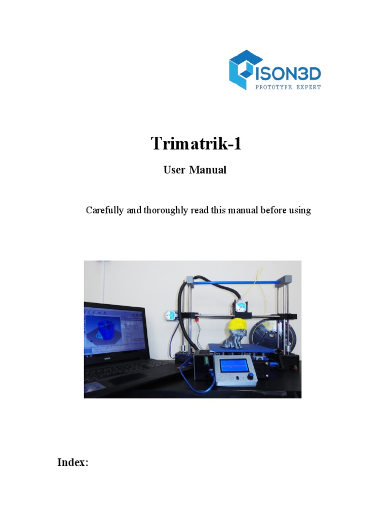 3d Printer Manual | PDF | 3 D Printing | Manufactured Goods
