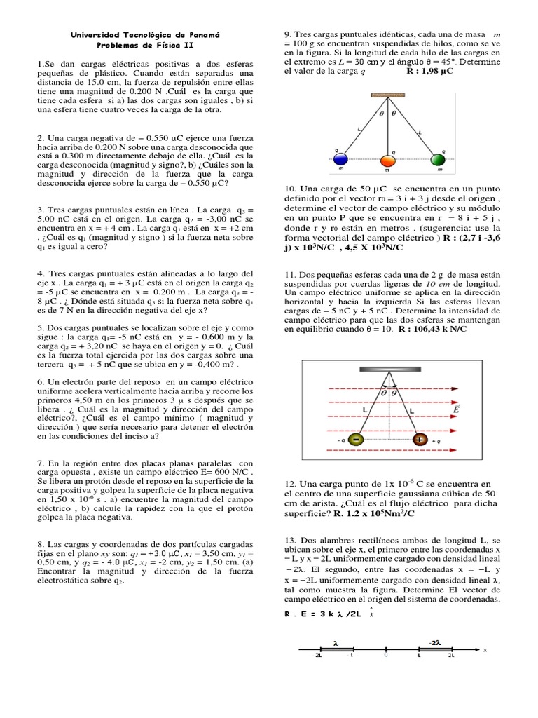 Ii Practica 1 Campo Y Ley De Coulomb Campo Electrico Vector Euclidiano