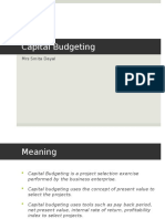Capital Budgeting: Mrs Smita Dayal