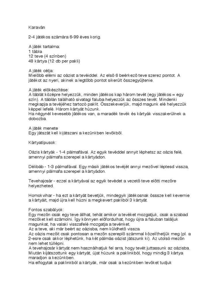 Szabaly Karavan PDF | PDF