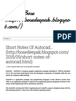 Short Notes of Autocad... Deepak Bose