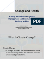 Climate Change and Health: Building Resilience Through Data Management and Information For Decision Making