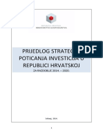 Strategija Poticanja Investicija U RH Za Razdoblje 2014-2020