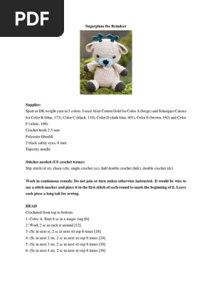 Sugarplum the Reindeer Crochet Pattern