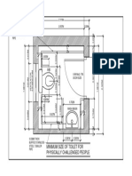 Drawing For Minimum Size of Toilet For Physically Challenged PDF