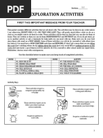 Cells Exploration Activities