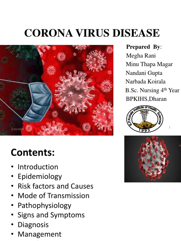 Corona Virus Disease: Prepared by | PDF | Pneumonia | Hygiene