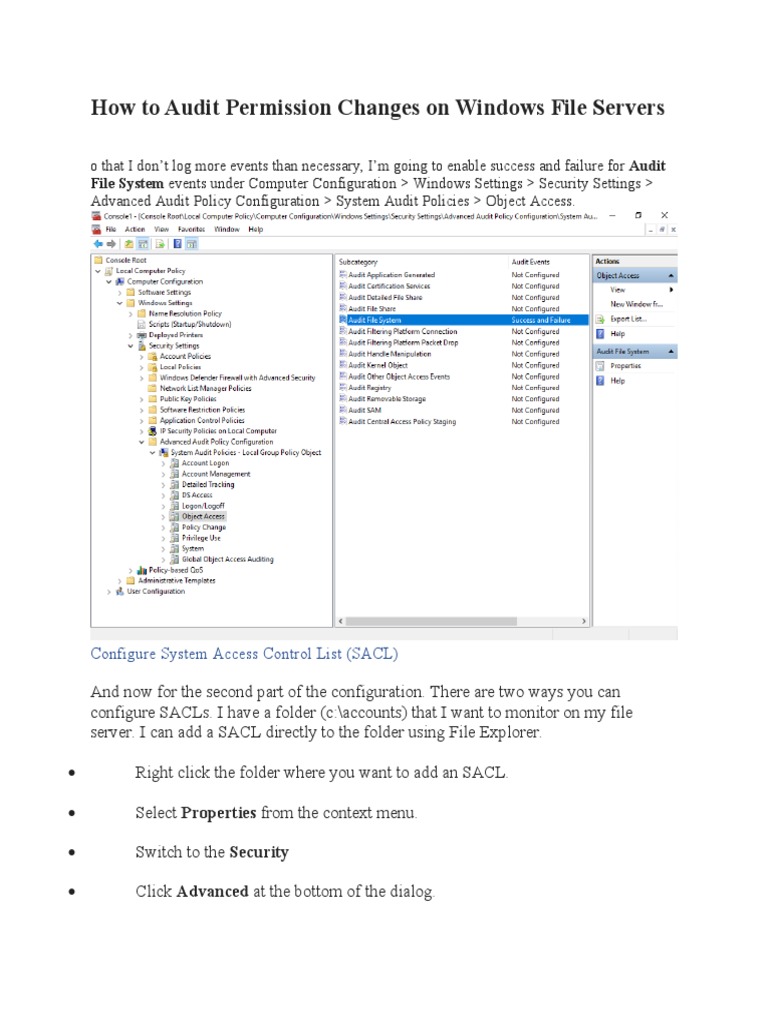 How To Audit Permission | PDF | Computer File | System Software