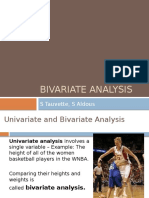 Bivariate Analysis: S Tauvette, S Aldous