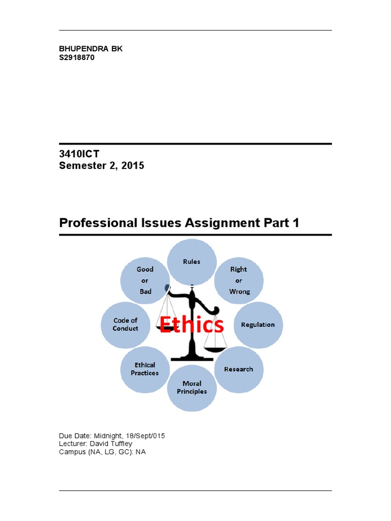 3410ICT Assignment - Part 1 | PDF | Vulnerability (Computing) | Employment
