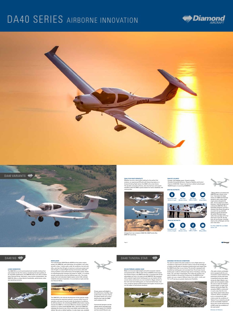 Diamond Da-40 40 Brochure | PDF | Jet Fuel | Aerospace