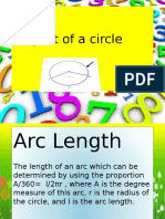 Definition of Parts of A Circle