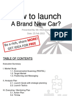 How To Launch: A Brand New Car?