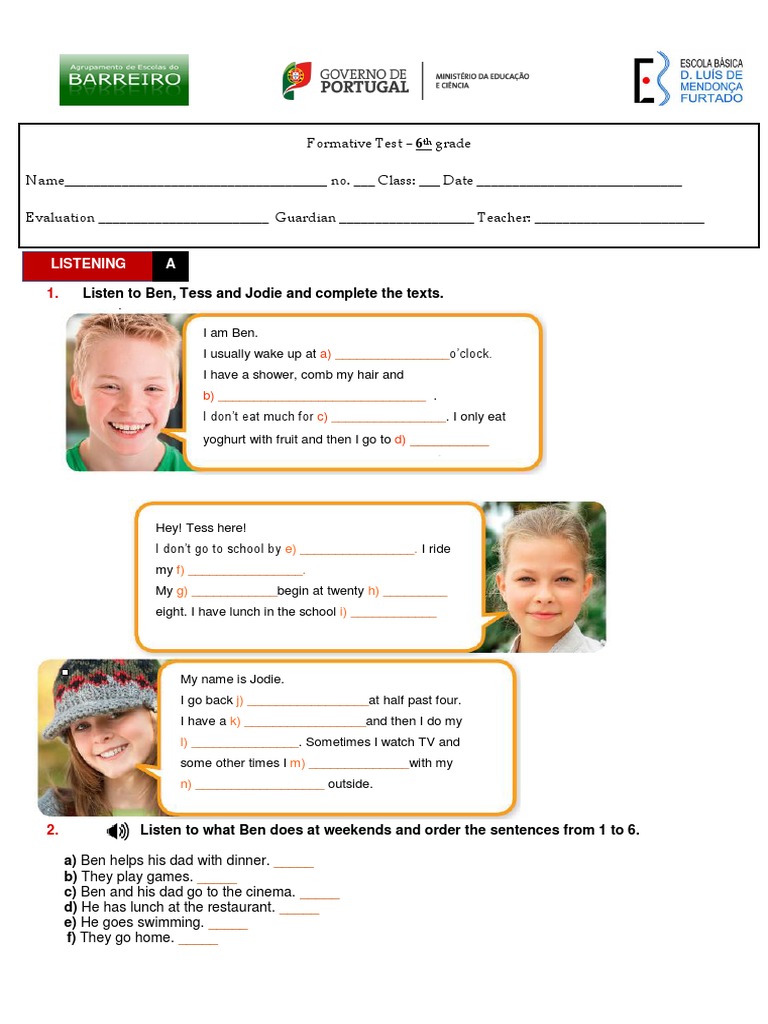 Test Daily Routine | PDF | Linguistics | Grammar