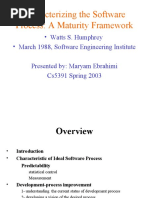 Characterizing The Software Process: A Maturity Framework