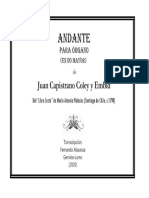 ANDANTE EN DO MAYOR (Juan Capistrano Coley y Embid) - Fernando Abaunza