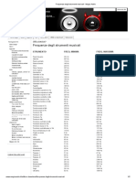 Musical Instruments frequencies